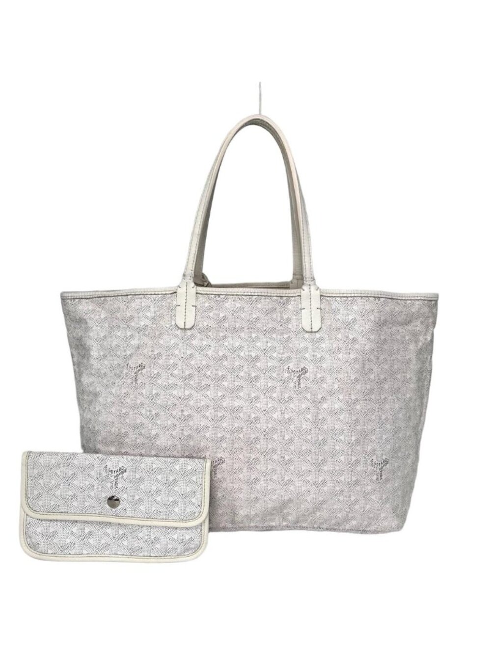 Goyard Saint Louis PM Tote Shoulder Bag White